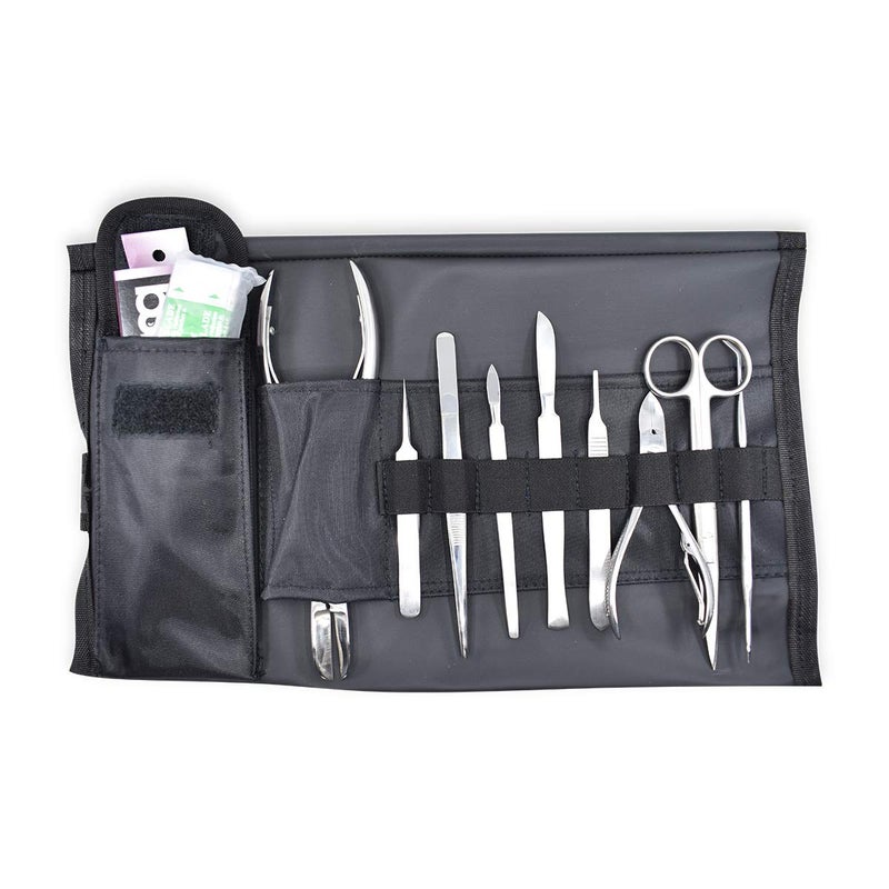 DR Instruments 10FK Ultimate Coral Fragging and Coral Propagation Kit for Reef Hobbyists - 19 Pcs, Rollup case, Stainless Steel Instruments - Image 1